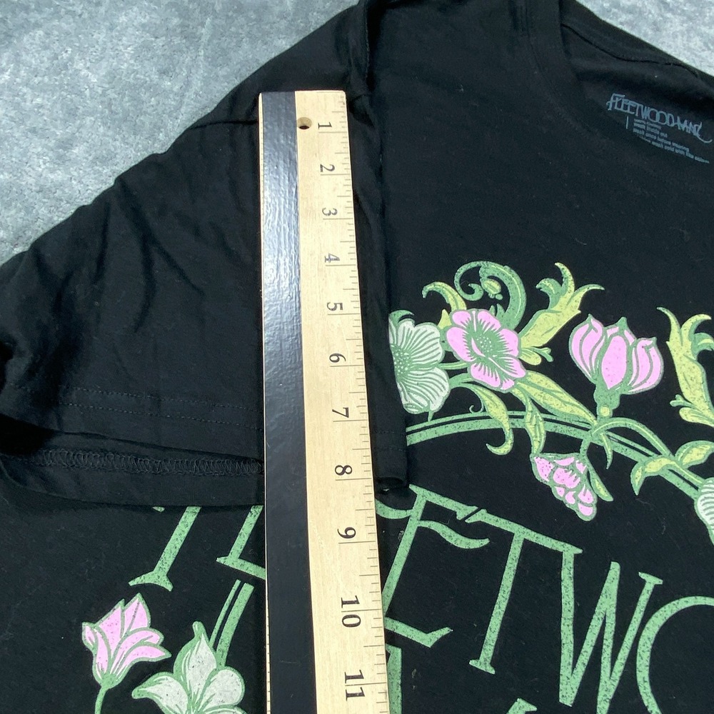 Fleetwood Mac Graphic Shirt 2XL Black Floral Tee Band Music Classic Rock Top Y2K - Picture 7 of 8